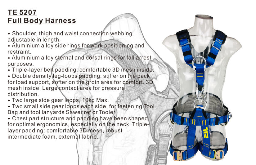 TE5207 FULL BODY SAFETY HARNESS_ TLE TOOLS